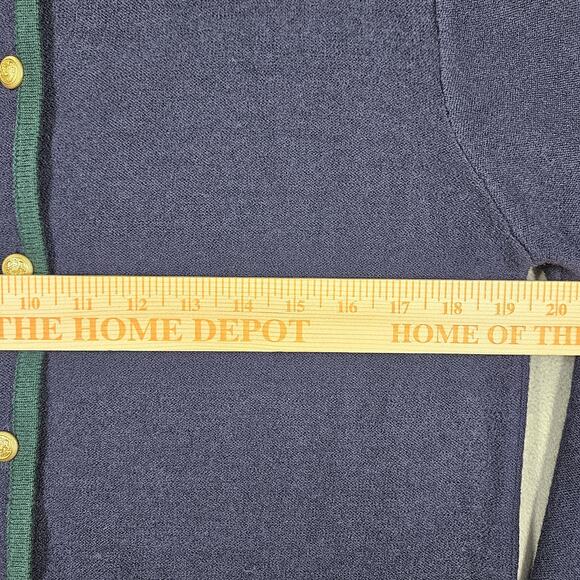 Vintage Pendleton Sweater Womens S 100% Merino Wool Button Pocket Cardigan Blue - Picture 11 of 13